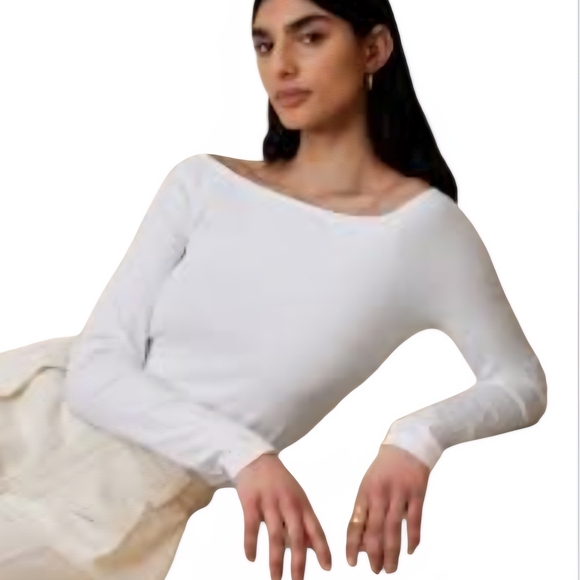 Express Tops - Express White Long Sleeve Top